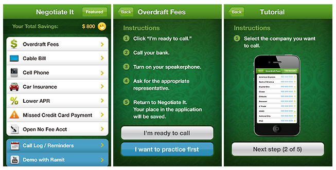 Negotiate It - iPhone App Design